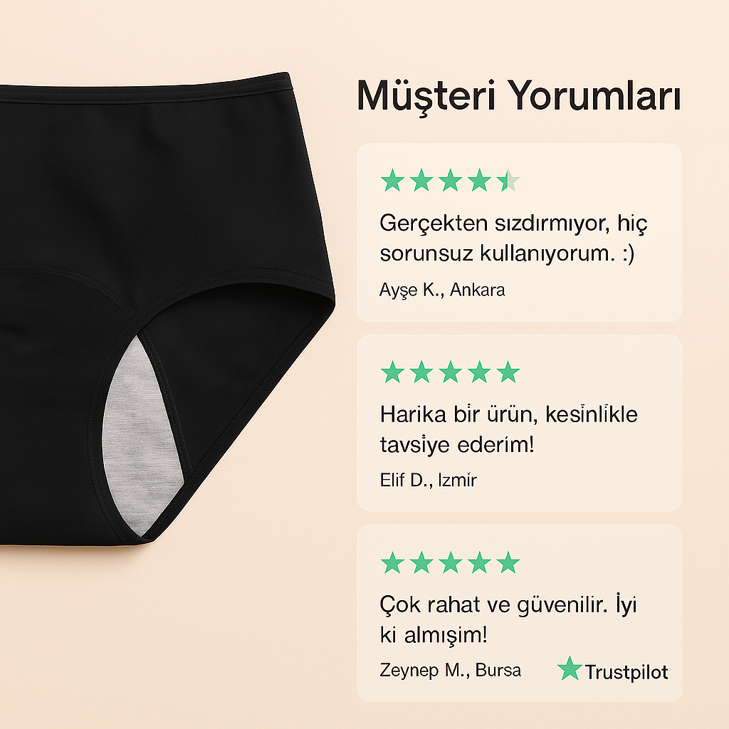 EveryDryies™ Sızdırmaz & Korumalı İç Çamaşırı - 5 Adet 1599 TL