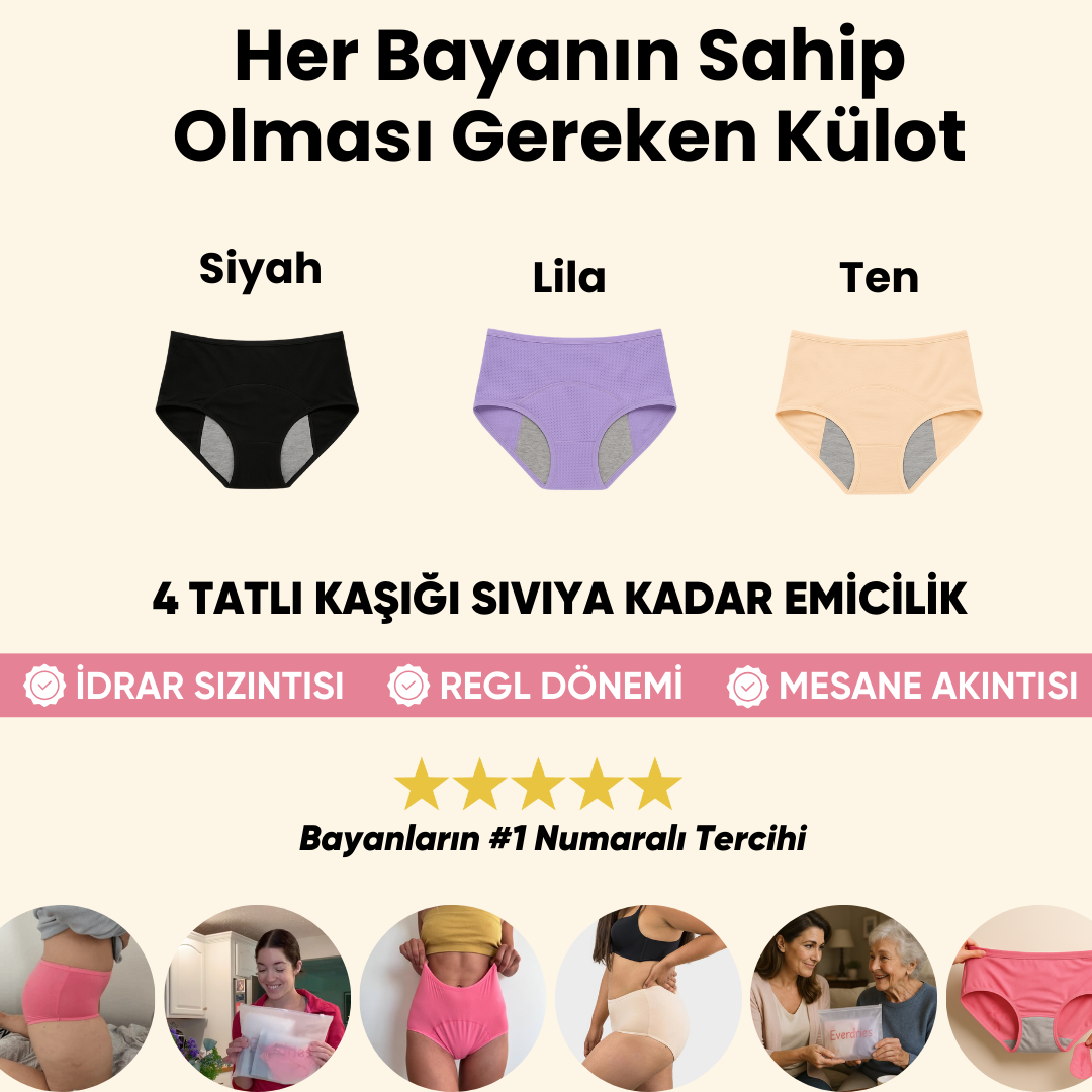 EveryDryies™ Sızdırmaz Çamaşır