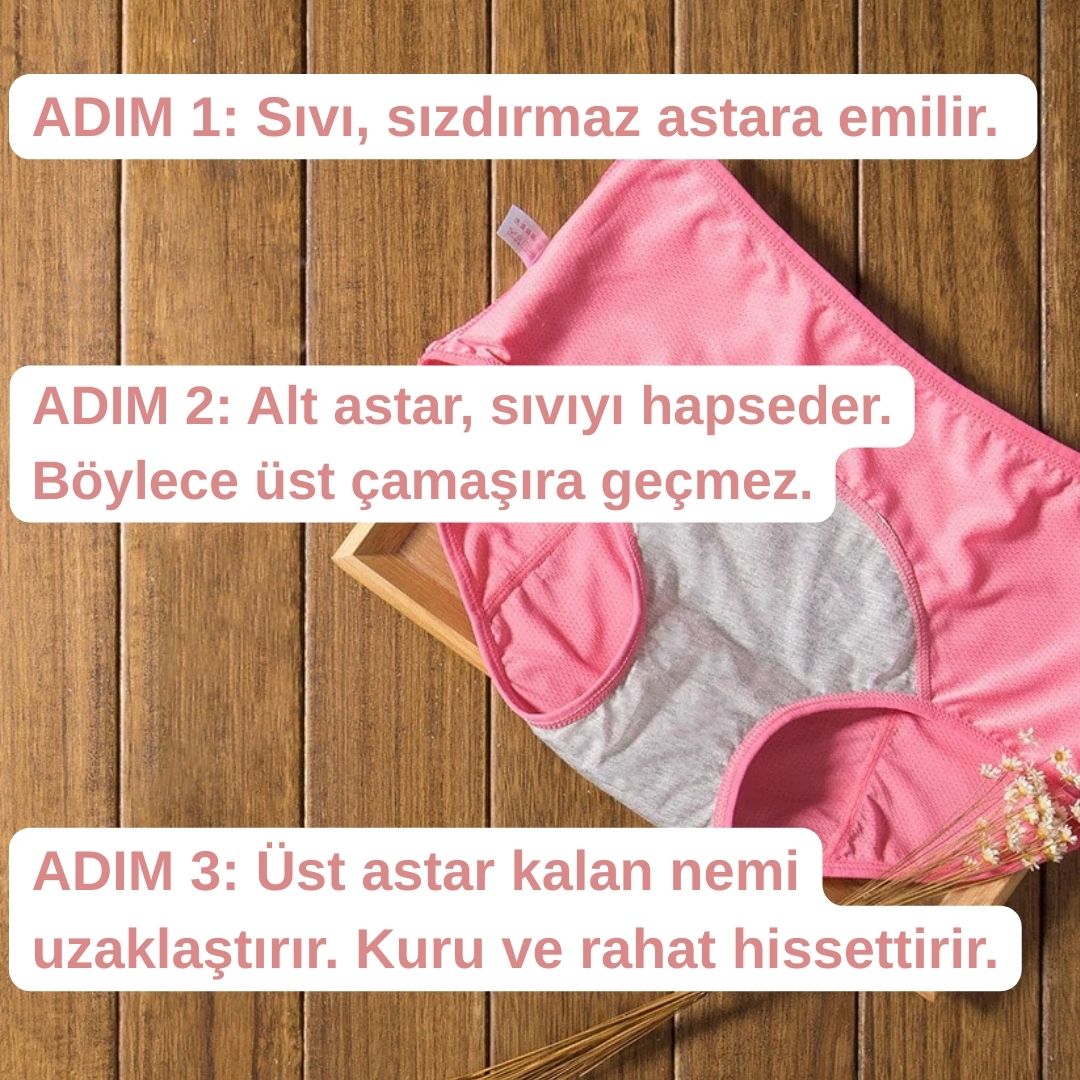 EveryDryies™ Sızdırmaz & Korumalı İç Çamaşırı - 5 Adet 1599 TL